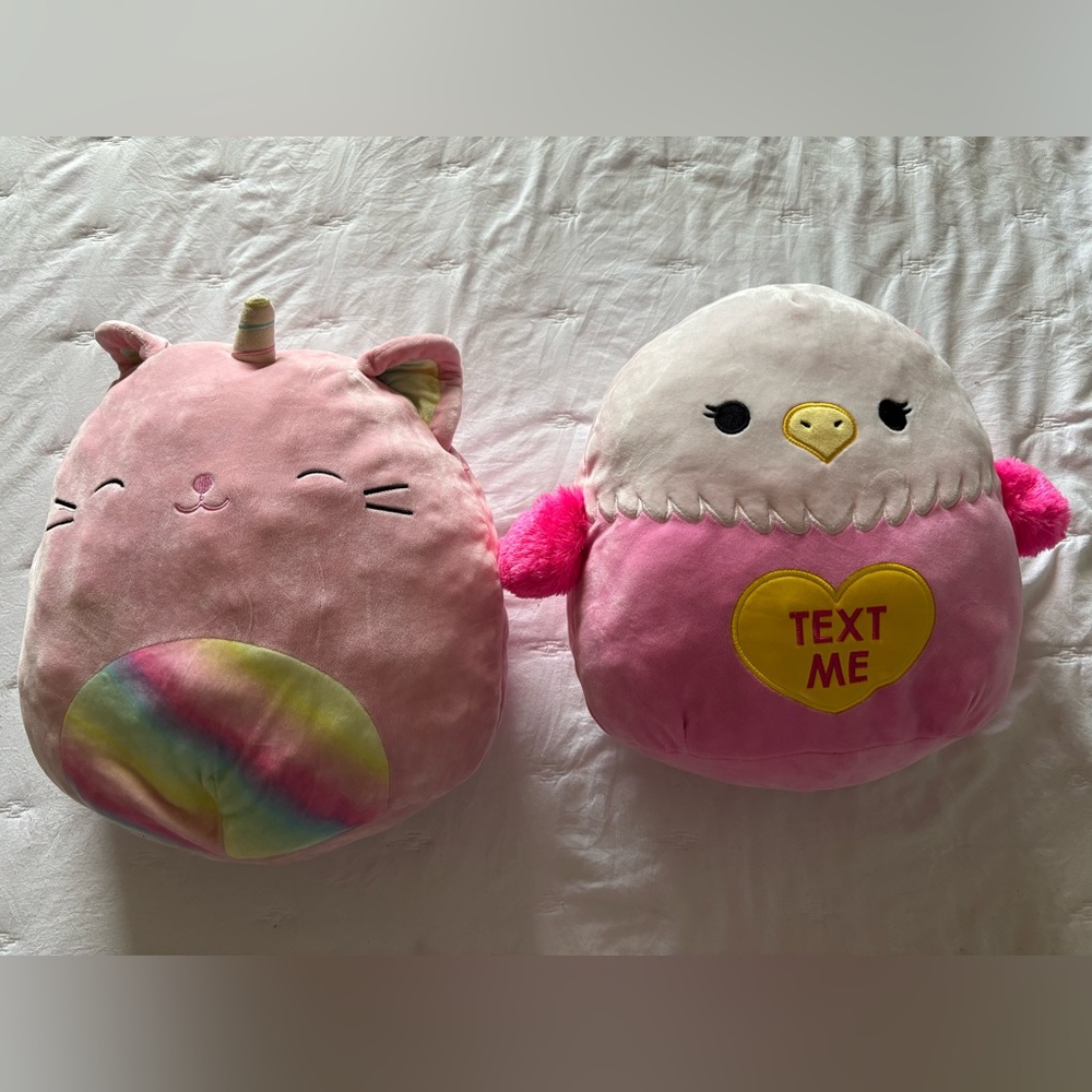 Pink Unicorn and Owl Plush Squish-Mellows